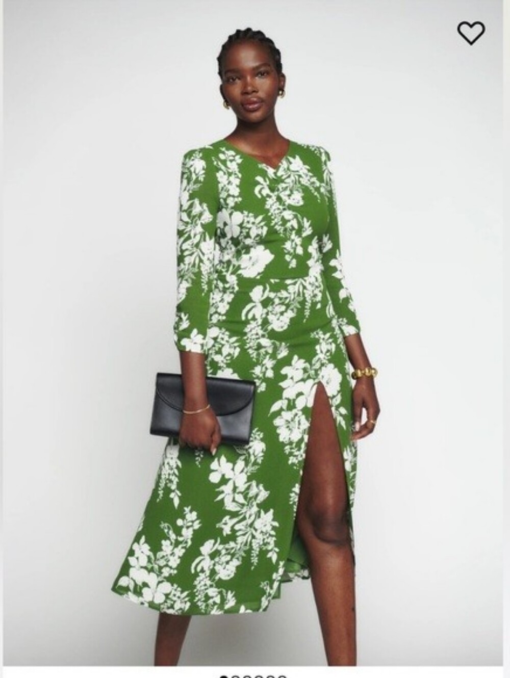 PRICE FIRM 🍓 Reformation Floral Green Midi Dress
